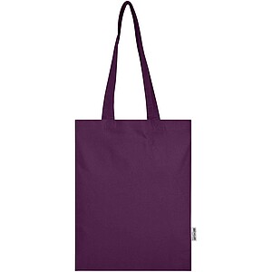Madras Blend 140 g/m2 GRS recycled cotton tote bag 7L, purple
