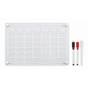 Magnetic acrylic planner, transparent