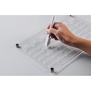 Magnetic acrylic planner, transparent