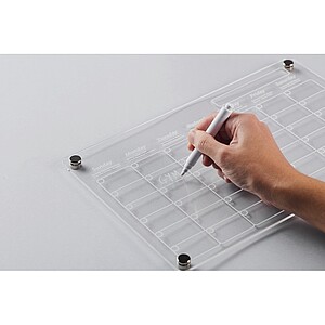 Magnetic acrylic planner, transparent