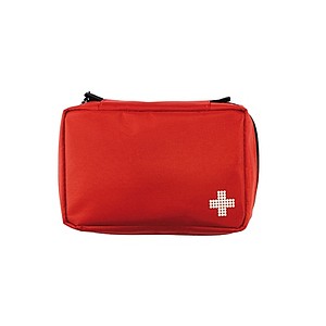 Mail size first aid kit, red