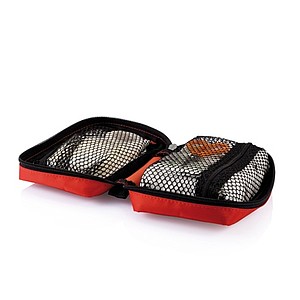 Mail size first aid kit, red