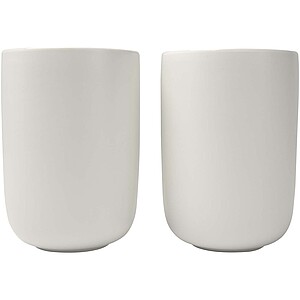 Male 350 ml ceramic cups - set of 2, white