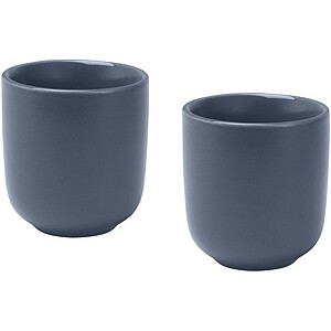 Male 90 ml ceramic espresso cups - set of 2, hale blue