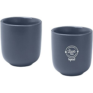 Male 90 ml ceramic espresso cups - set of 2, hale blue