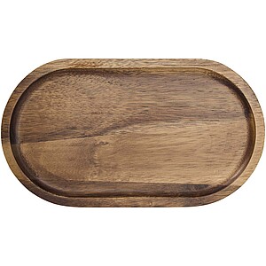Male wooden serving tray and glass cups set, oatmeal
