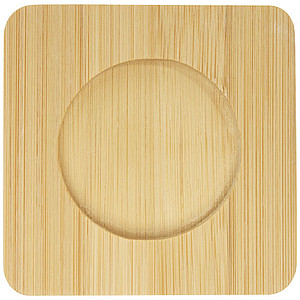 Manti 2-piece 100 ml double-wall glass cup with bamboo coaster