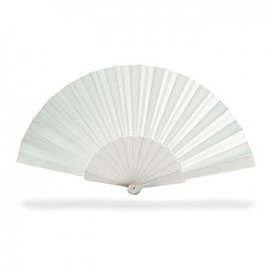 Manual hand fan, white