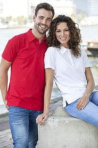 Markham short sleeve mens stretch polo, light grey, L