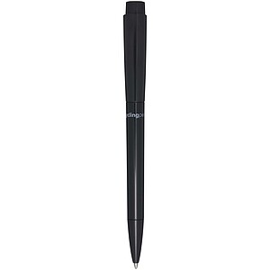 Martha recycled plastic ballpoint pen, solid black