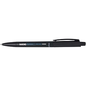 Martha recycled plastic ballpoint pen, solid black