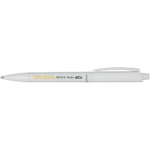 Martha recycled plastic ballpoint pen, white