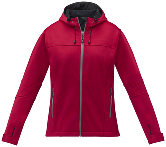 Match womens softshell jacket, red, M