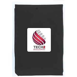 Mayan recycled plastic disposable rain poncho with storage pouch