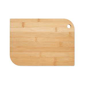 Meal plate in bamboo with 2 compartments