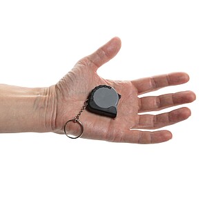 MeasureMate RCS reycled ABS 1 meter tape keychain, grey