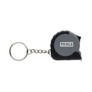 MeasureMate RCS reycled ABS 1 meter tape keychain, grey