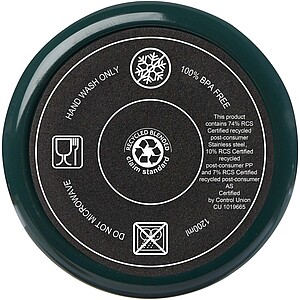 Melbourne 1200 ml RCS certified insulated tumbler with straw, green flash