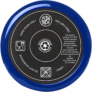 Melbourne 1200 ml RCS certified insulated tumbler with straw, royal blue