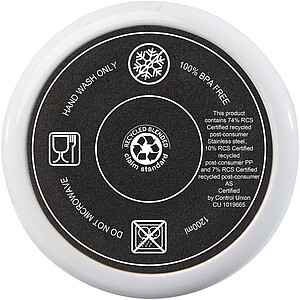 Melbourne 1200 ml RCS certified insulated tumbler with straw, white