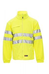 Men’s fleece jacket with 3M reflective stripes, fluo yellow XL