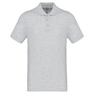 Men s KARIBAN SHORT-SLEEVED PIQUÉ POLO SHIRT, ash heather, 2XL
