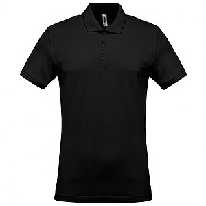 Men s KARIBAN SHORT-SLEEVED PIQUÉ POLO SHIRT, black, 2XL