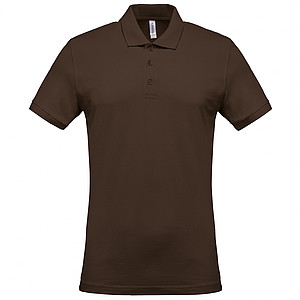 Men s KARIBAN SHORT-SLEEVED PIQUÉ POLO SHIRT, chocolate, 2XL