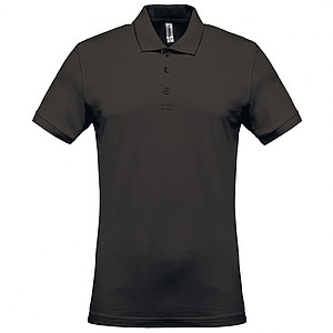 Men s KARIBAN SHORT-SLEEVED PIQUÉ POLO SHIRT, dark grey, 2XL