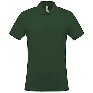 Men s KARIBAN SHORT-SLEEVED PIQUÉ POLO SHIRT, forest green, 2XL