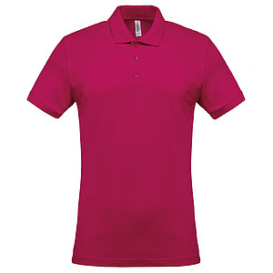 Men s KARIBAN SHORT-SLEEVED PIQUÉ POLO SHIRT, fuchsia, S
