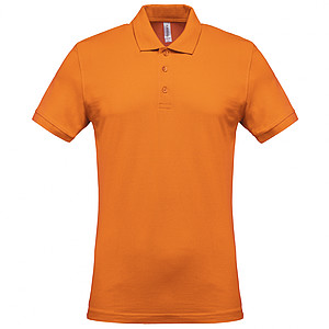 Men s KARIBAN SHORT-SLEEVED PIQUÉ POLO SHIRT, orange, S