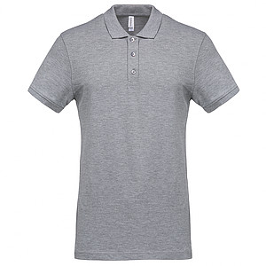 Men s KARIBAN SHORT-SLEEVED PIQUÉ POLO SHIRT, oxford grey, S