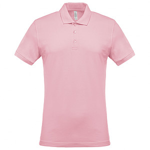 Men s KARIBAN SHORT-SLEEVED PIQUÉ POLO SHIRT, pale pink, S