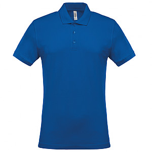 Men s KARIBAN SHORT-SLEEVED PIQUÉ POLO SHIRT, royal blue, S