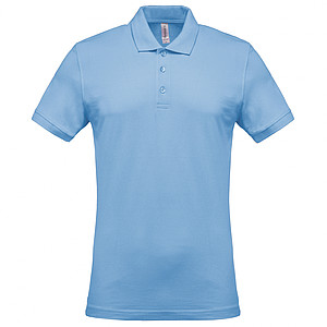 Men s KARIBAN SHORT-SLEEVED PIQUÉ POLO SHIRT, sky blue, S