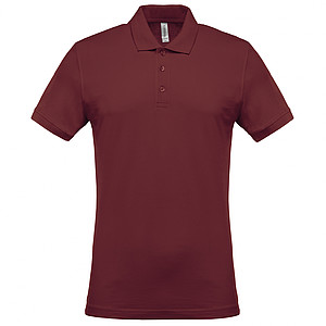 Men s KARIBAN SHORT-SLEEVED PIQUÉ POLO SHIRT, wine, S