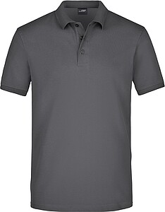 Mens elastic pique polo James Nicholson, anthracite, 3XL