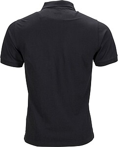 Mens elastic pique polo James Nicholson, black, L