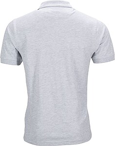 Mens elastic pique polo James Nicholson, grey melange, L