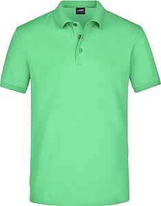 Mens elastic pique polo James Nicholson, lime green, 3XL