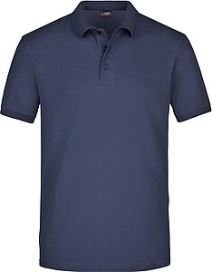 Mens elastic pique polo James Nicholson, navy, L