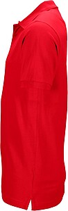 Mens elastic pique polo James Nicholson, red, M