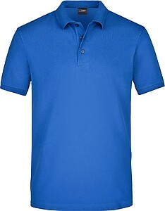 Mens elastic pique polo James Nicholson, royal blue, XXL