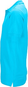 Mens elastic pique polo James Nicholson, turquise, S