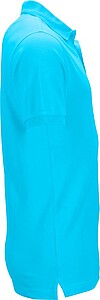 Mens elastic pique polo James Nicholson, turquise, S