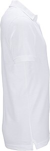 Mens elastic pique polo James Nicholson, white, L