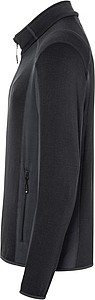 Mens fleece jacket JAMES & NICHOLSON, black/carbon, L