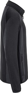 Mens fleece jacket JAMES & NICHOLSON, black/carbon, L