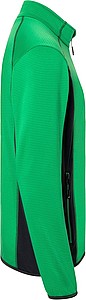 Mens fleece jacket JAMES & NICHOLSON, fern green/carbon, 2XL